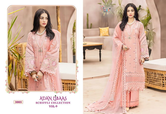 Adan Libaas Schiffli Collection Vol 9 By Shree Pakistani Suits
